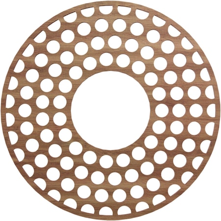 Fink Wood Fretwork Pierced Ceiling Medallion, Walnut, 16OD X 5 3/4ID X 1/4T